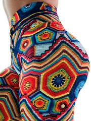 Geometric Print High Waist Sports Leggings