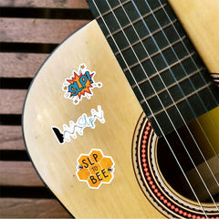 56pcs Speech Path Doodle Stickers Waterproof Art Decor Guitar Helmet Scrapbook