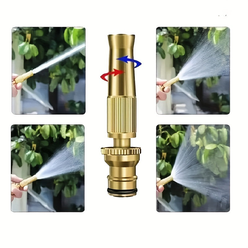 Adjustable Brass Hose Nozzle High Pressure Gun Car Washing Garden Watering