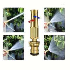 Adjustable Brass Hose Nozzle High Pressure Gun Car Washing Garden Watering