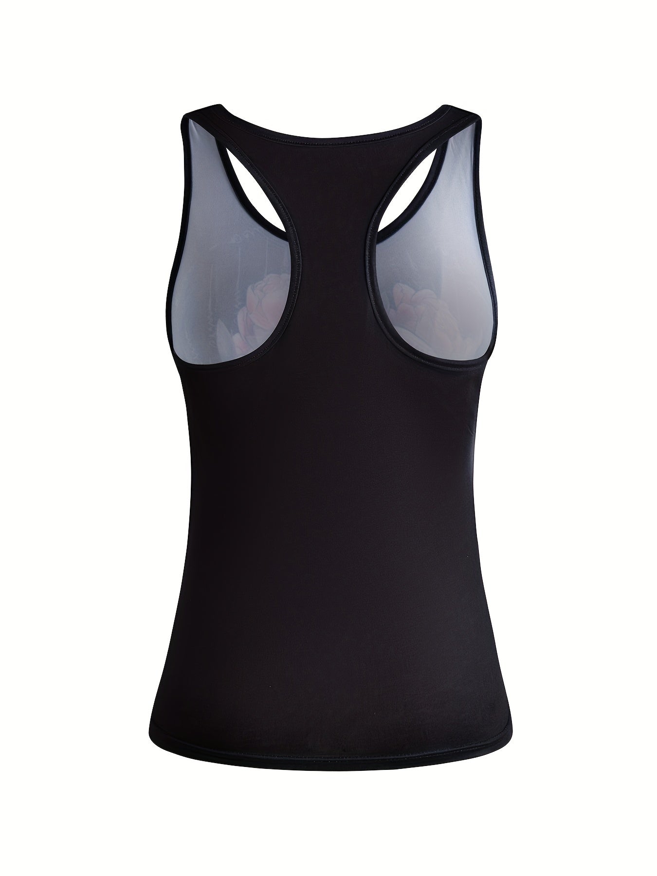 Flower & Skull Print Tank Top Sleeveless Summer Top