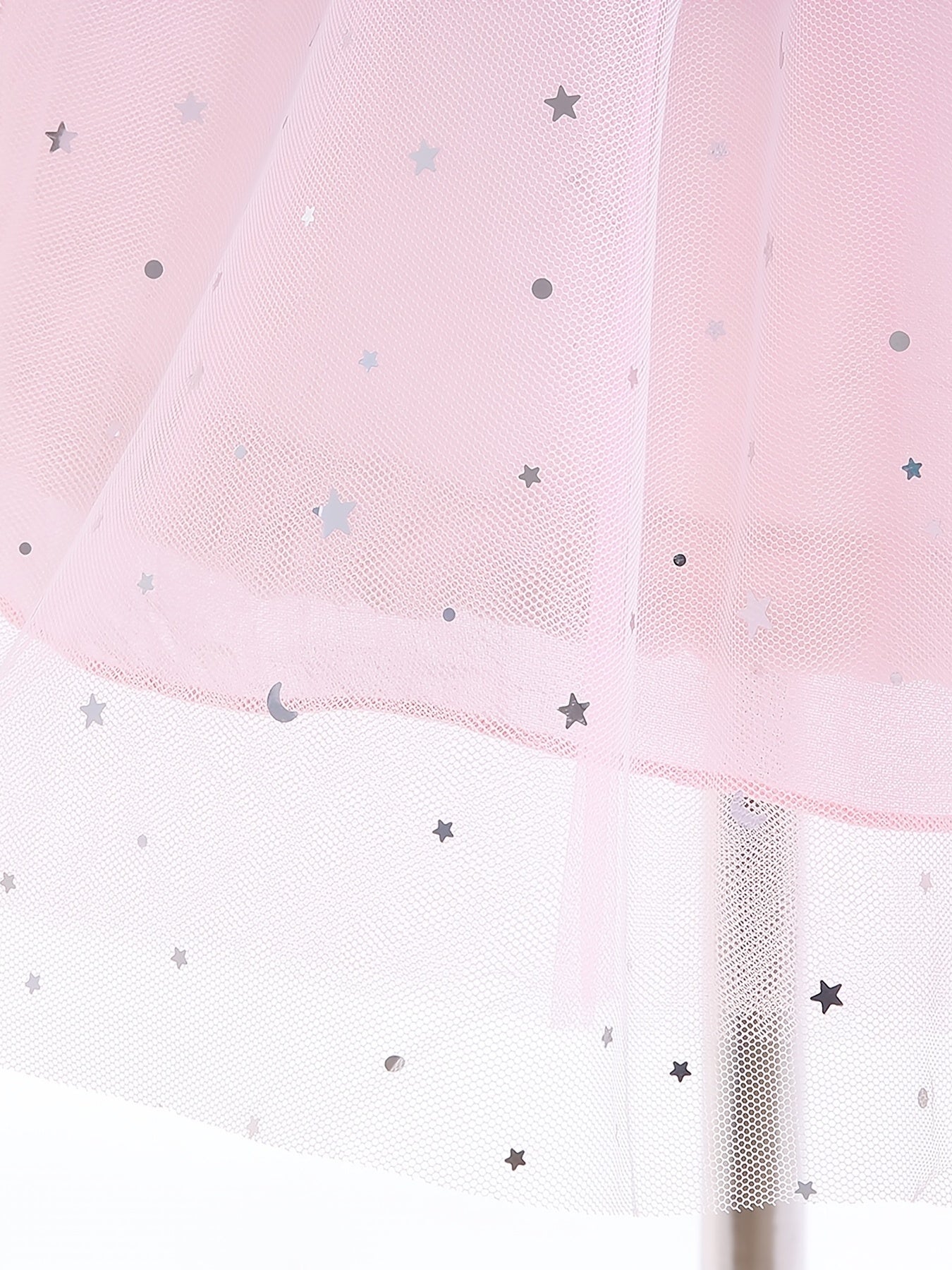 Girls Star Moon Sequin Mesh Princess Dress