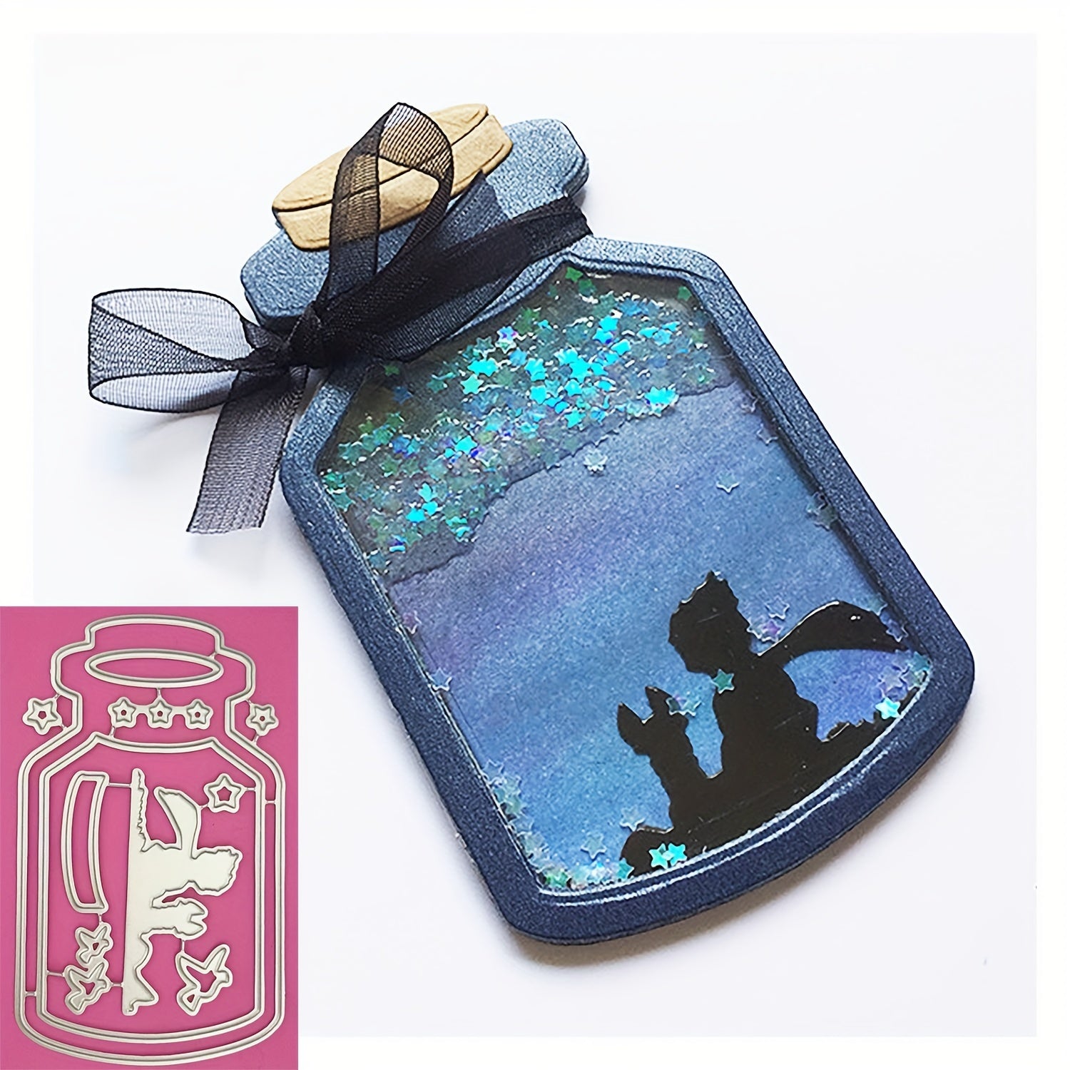 Drift Bottle Cutting Dies Little Prince Metal Embossing Stencil DIY Scrapboo