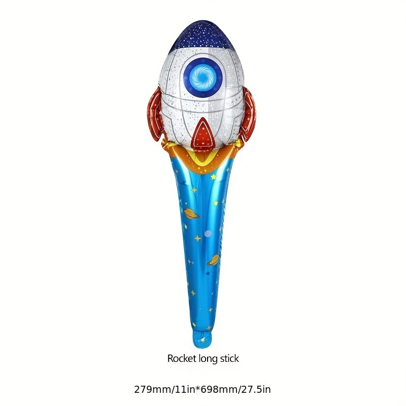 4pcs Astronaut Rocket Balloons for Space Themed Parties