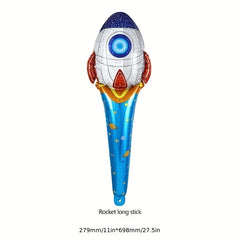 4pcs Astronaut Rocket Balloons for Space Themed Parties