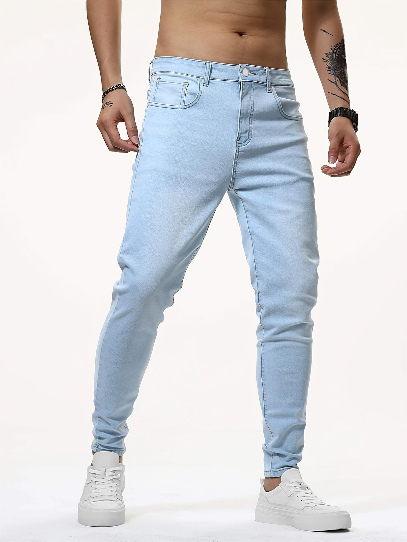 Stretch Denim Jeans for Men Slim Fit