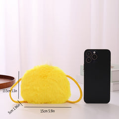 Chick Coin Purse Wallet Crossbody Bag Plush Shoulder Bag