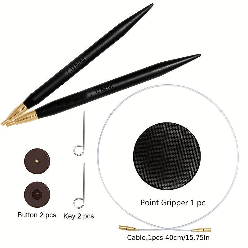 Sandalwood Needles DIY Replacement Ring Needles Single Head Sweater Needles