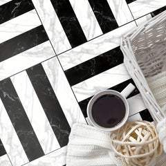 9pcs Marble & Floor Tile Sticker Waterproof PVC Wall Sticker