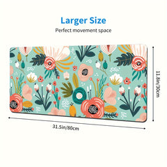 Large Gaming Mouse Pad 35.4in X 15.7in - Flowers Design