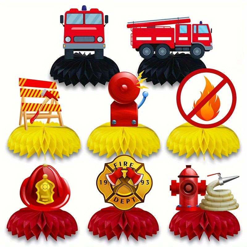 Fire Truck Birthday Party Tabletop Decor