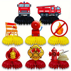 Fire Truck Birthday Party Tabletop Decor