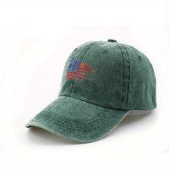 Butterfly Flag Baseball Cap Vintage Washed Distressed Adjustable Dad Hats