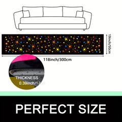 Flannel Non Woven Back Runner Rug Starry Sky Dot Fluorescent Rug