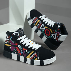 Graphic Pattern Lightweight Breathable Skate Shoes