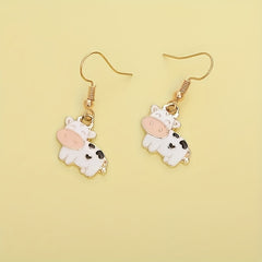 Cow Drop Earrings Gift for Girls Animal