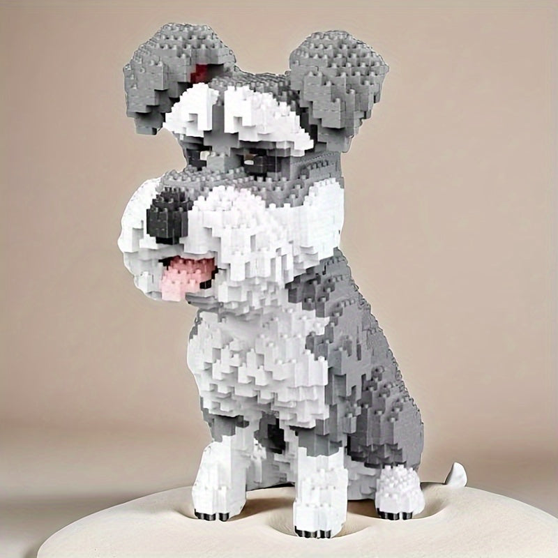 2100pcs Schnauzer Building Blocks Set for Room Decoration