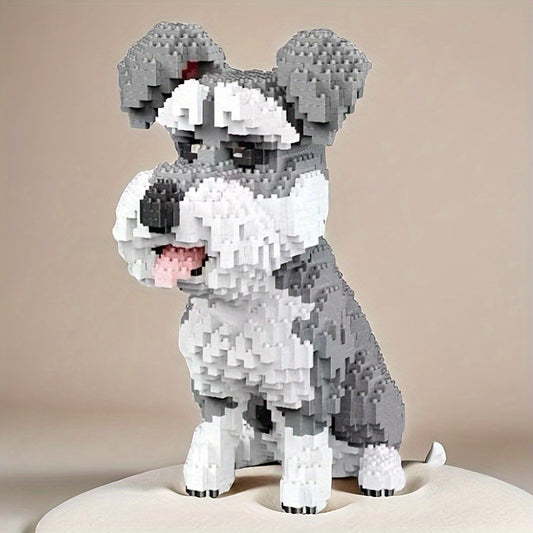2100pcs Schnauzer Building Blocks Set for Room Decoration