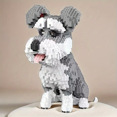 2100pcs Schnauzer Building Blocks Set for Room Decoration