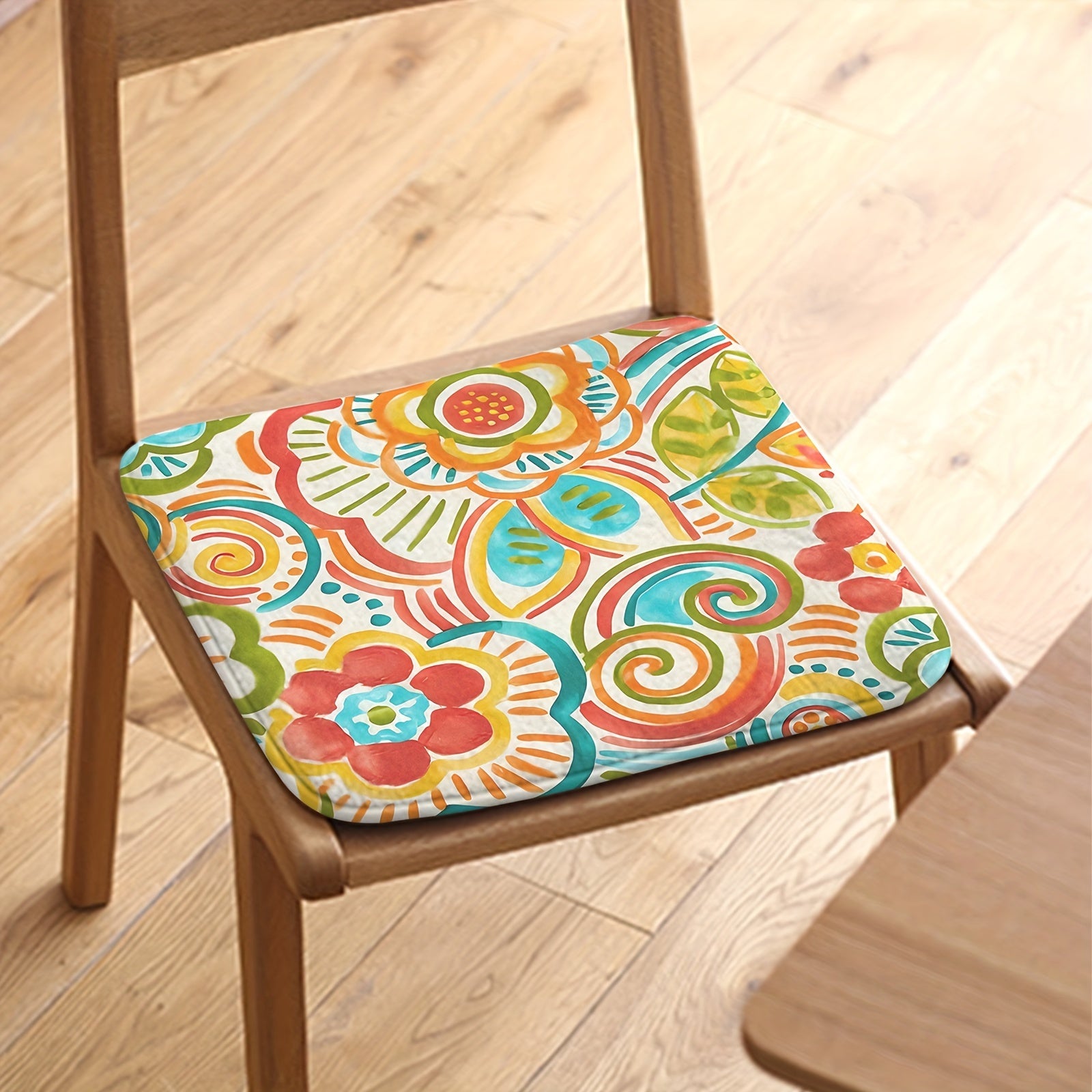 Floral Printed Chair Cushion Memory Foam - Office Chairs