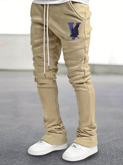 Eagle Pattern Stretch Hip Hop Joggers Men's Casual Flared Trousers