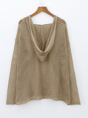 Casual Sweater Women's Plus Solid Long Sleeve Hooded Jumper