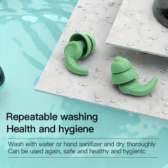 Waterproof Silicone Swimming Ear Plugs Comfortable for Diving Surfing, Sleeping
