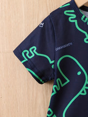 Cute Dino Tee for Boys' Summer Fun