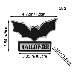 Halloween Spider Bat Wooden Sign Christmas Ornament Spooky Party Decor