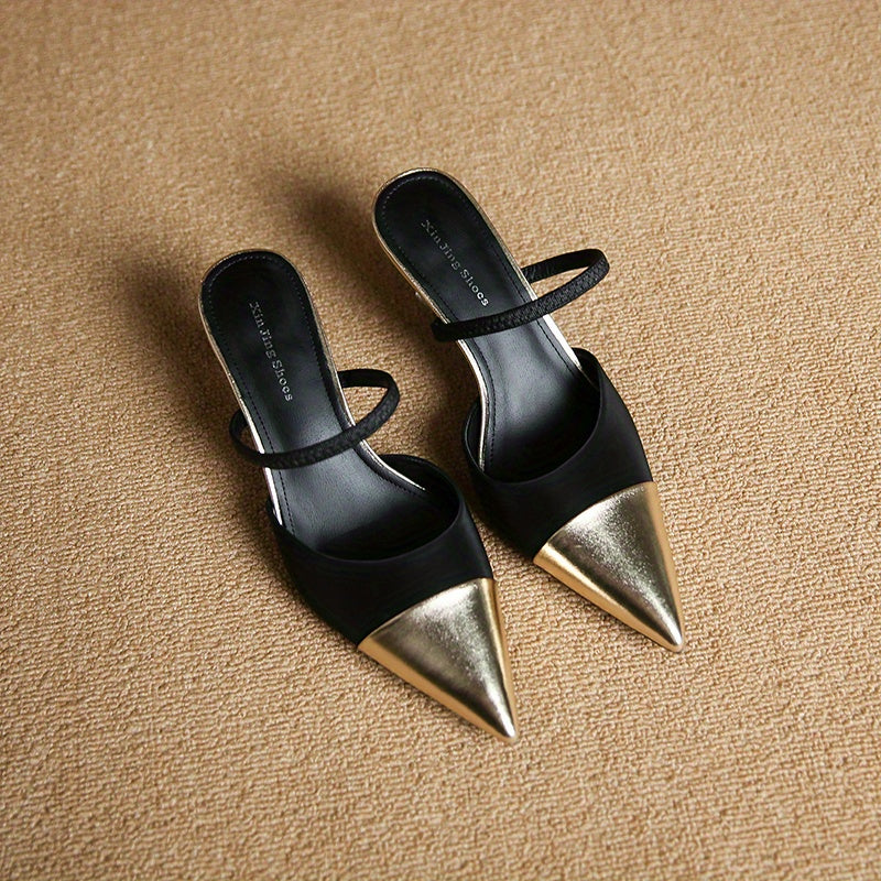 Women's Stiletto Heeled Shoes Pointed Toe Slip On Comfortable Pumps