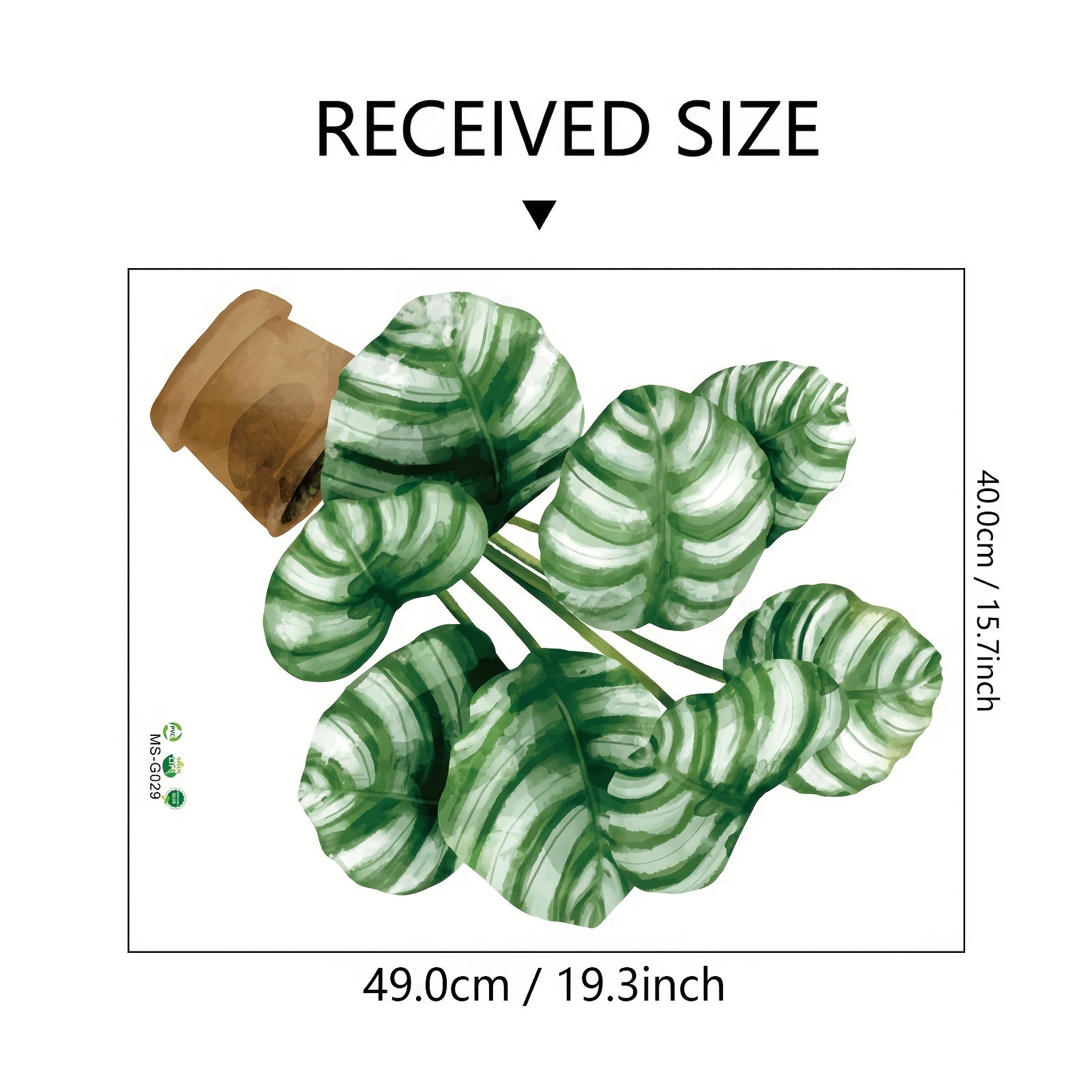 Potted Green Plants Wall Stickers Leaves Wall Posters Decorations