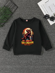 Halloween Horror Dinosaur Boys Sweatshirt