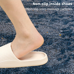 Summer Waterproof Bath Slippers Solid Open Toe Sports Slides