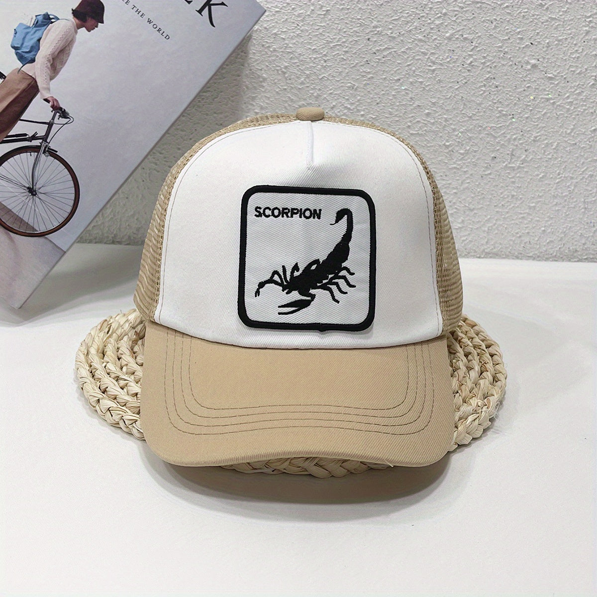 Scorpion Animal Pattern Men's Mesh Hat Adjustable Baseball Cap