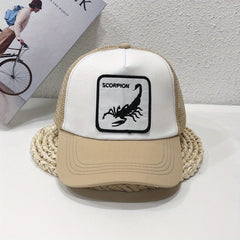 Scorpion Animal Pattern Men's Mesh Hat Adjustable Baseball Cap