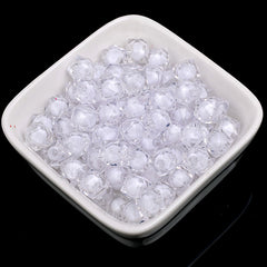100 Pcs 8mm Square Acrylic Faceted Beads DIY Jewelry Accessory Beads