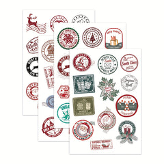 50pcs Christmas Vintage Santa Claus Stickers Party Sealing Stick