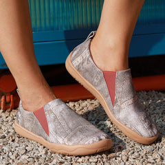 Women's Colorblock Canvas Slip On Shoes Lightweight Casual Footwear