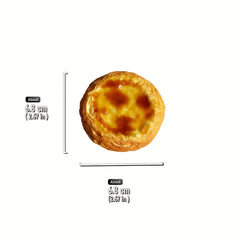 Realistic Egg Tart PVC Food Model Display Party Decor Photography Props Yellow