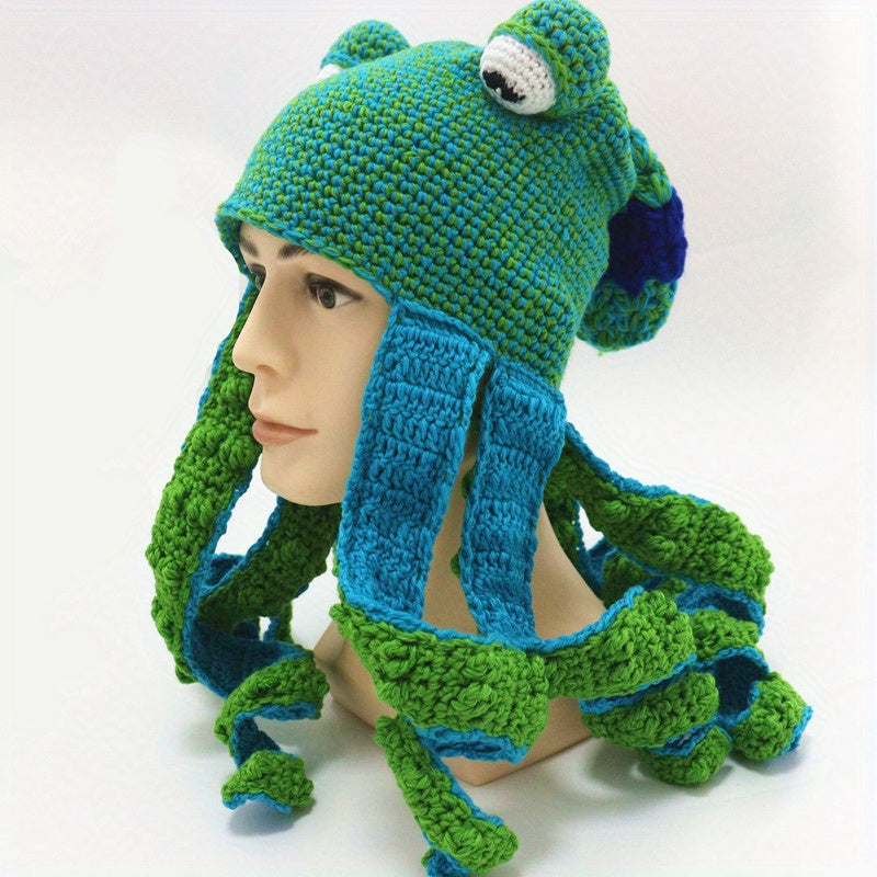 Funny Octopus Christmas Hat Knitted Winter Beanie Gift