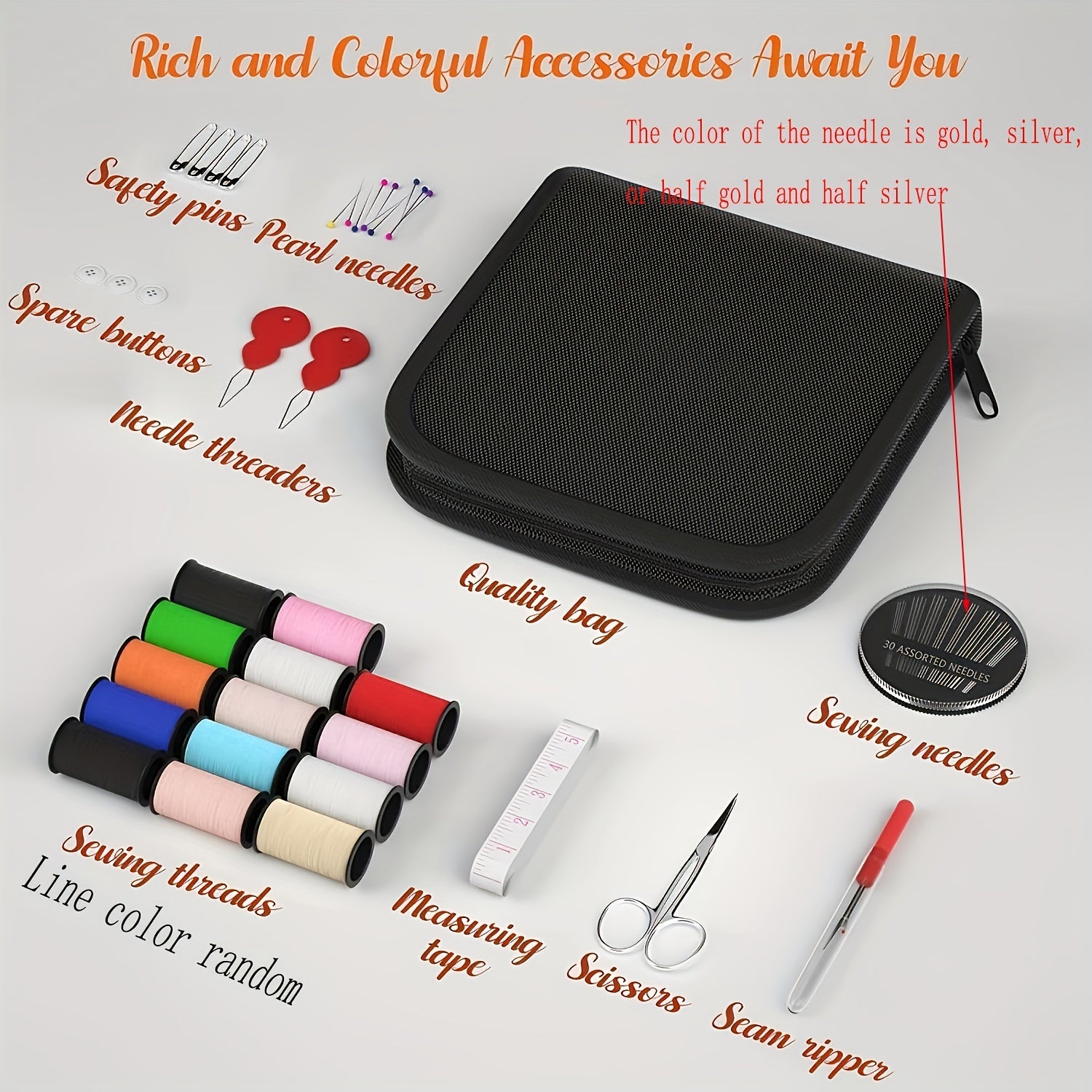69pcs Sewing Kit For Women Mom Traveler Adults Beginner Emergency Sewing