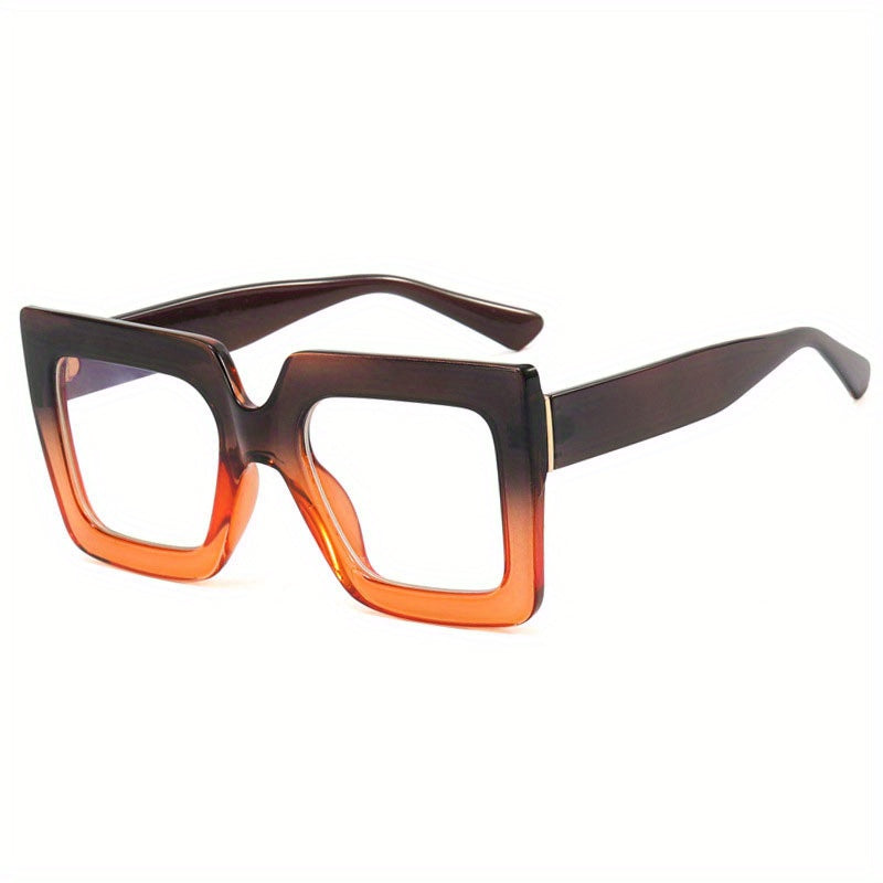 Y2K Square Clear Lens Glasses Jelly Block Spectacles Frame