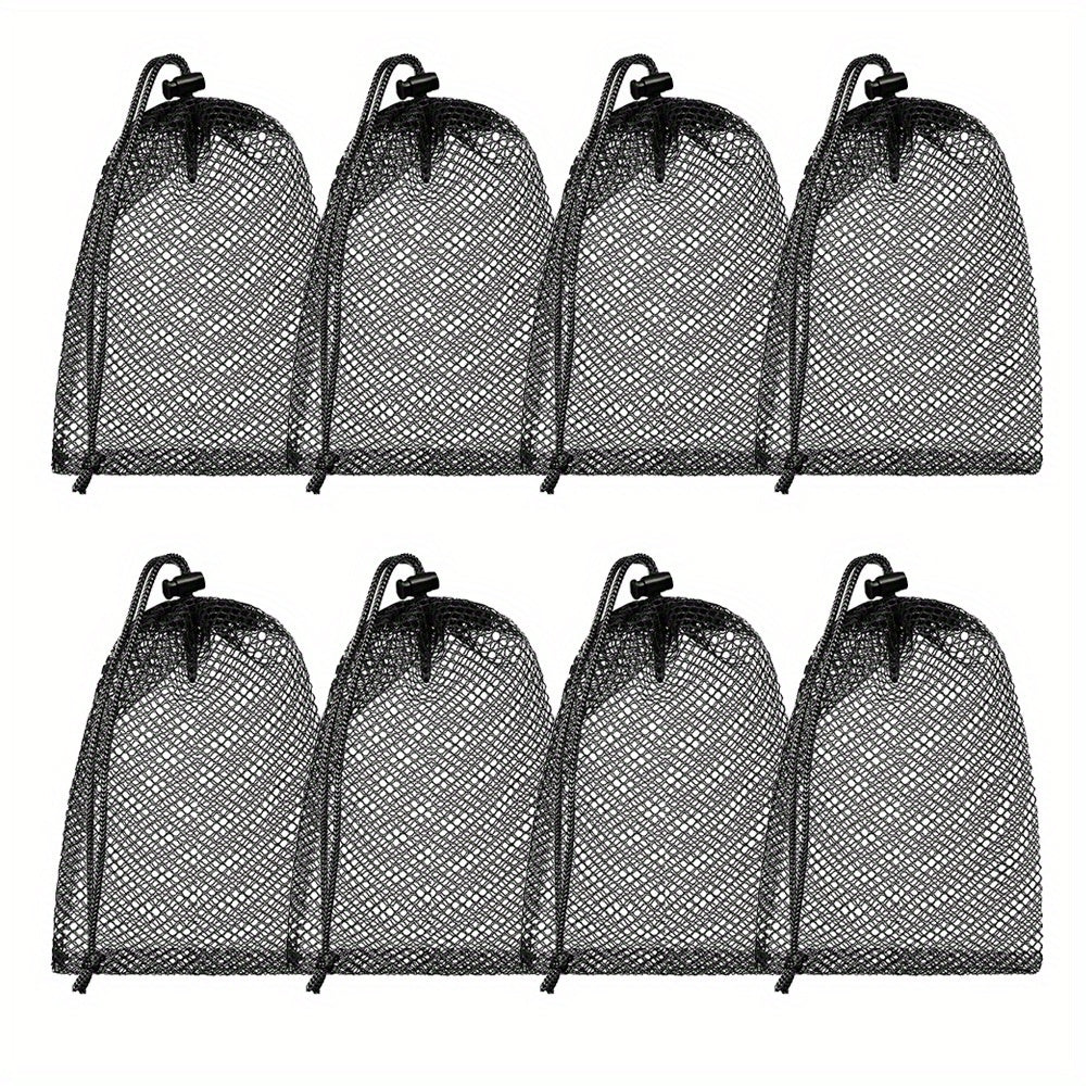 10pcs Nylon Mesh Bag 15x11 inch Drawstring Closure Durable for Shopping Storage