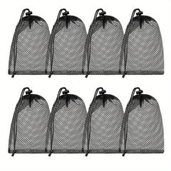 10pcs Nylon Mesh Bag 15x11 inch Drawstring Closure Durable for Shopping Storage