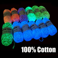 50g Luminous Yarn Glow In The Dark Cotton Yarn for Knitting