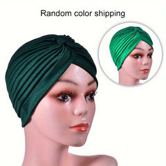 Women Chemo Hat Turban Beanie Pre Tied Twisted Braid Hair Cover