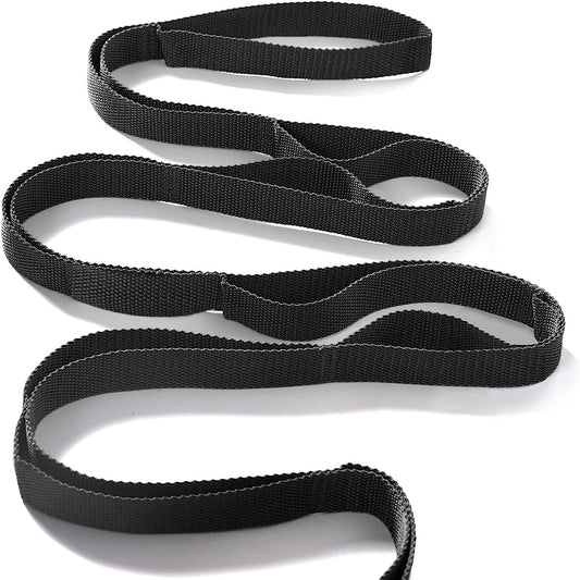 10-Loop Yoga Stretch Strap for Therapy Pilates Gymnastics