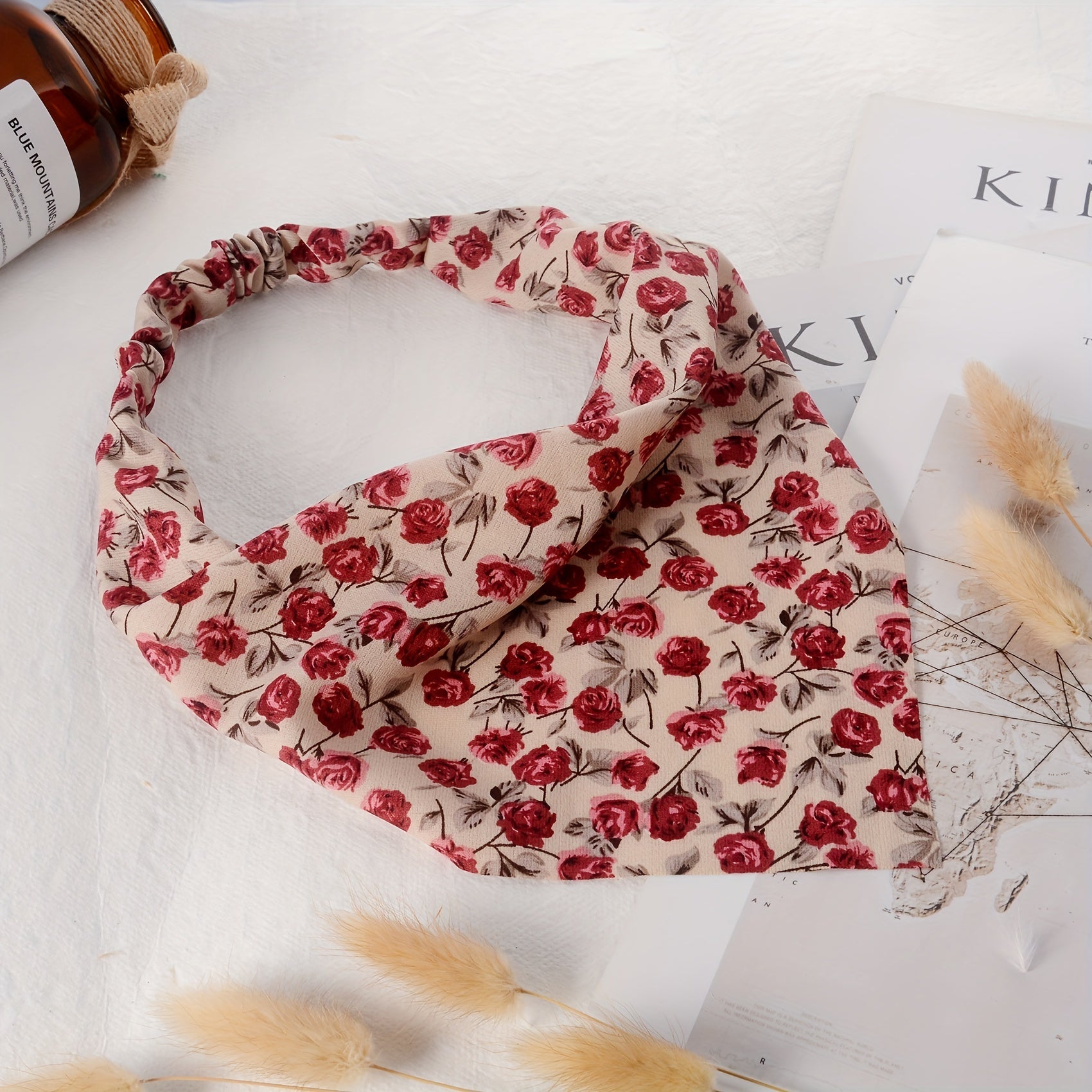 Women's Bandana Retro Floral Print Hair Scarf
