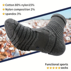5Pairs Outdoor Basketball Socks for Men Running Training