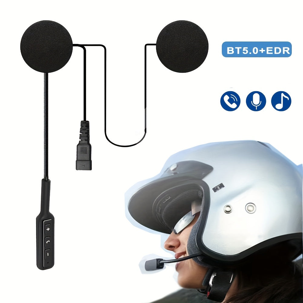 BT5.0 Moto Helmet Headset - Handsfree Calls & Music